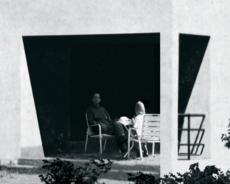 Untitled (Carl and Julie), 2000, vues ﬁxes tirées d’une projection en noir et blanc, courtoisie Hauser & Wirth et Yvon Lambert. © David Claerbout