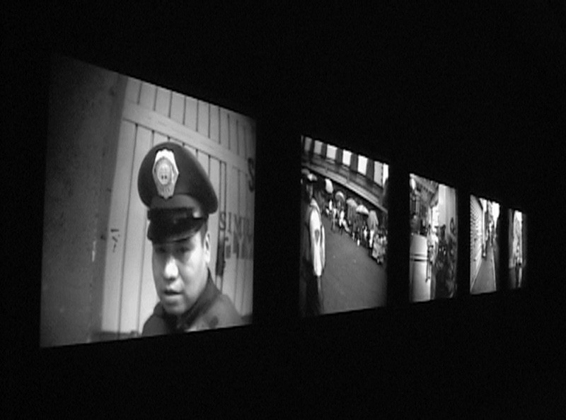 Emmanuelle Léonard, Guardia, resguárdeme, 2005, 5 projections simultanées, images tirées de l'installation vidéo. © Emmanuelle Léonard