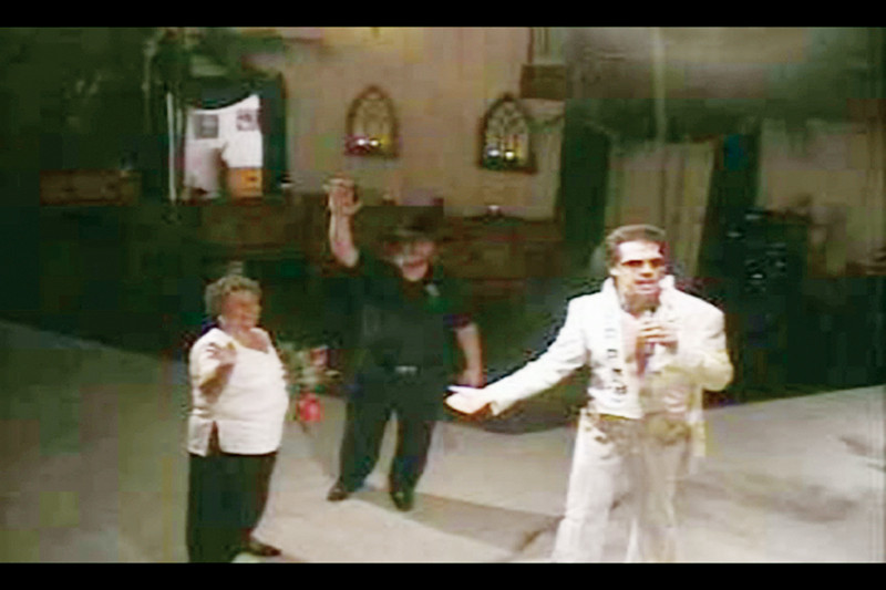 Cheryl Sourkes, Live from the Wedding Chapel in Las Vegas , 2004, excerpts, webcam screen captures. © Cheryl Sourkes