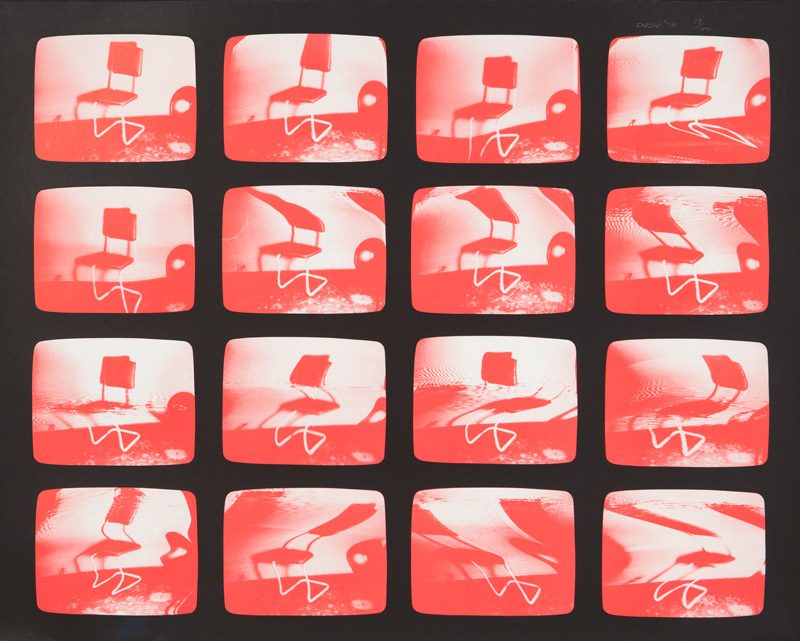 Michael Snow, 1956, A Videoprint, 1974 offset photolithograph on wove paper / photolithographie offset sur papier vélin 56 × 70 cm. Collection of / de Robert Fones