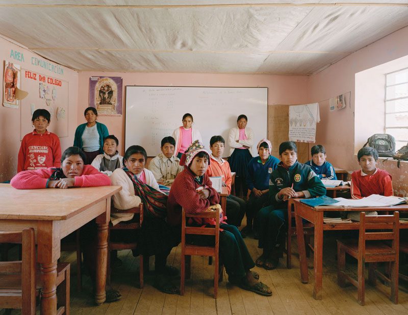 Tiracanchi Secondary School, Tiracanchi, Calca Province, Peru. Grade 2, Mathematics, July 24th, 2007, from the series / de la série The Future Is Ours, Classroom Portraits, 2004–2015