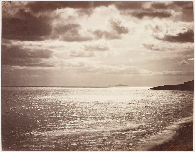 Gustave Le Gray, Mediterranean with Mount Agde, 1857, papier albuminé argentique / albumen silver print permission de / courtesy of George Eastman Museum